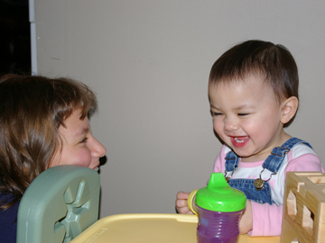 Jan. 2007 - Theresa & Sam's visit - L to R: Sam (9 yrs) and Zoe (17 mos)